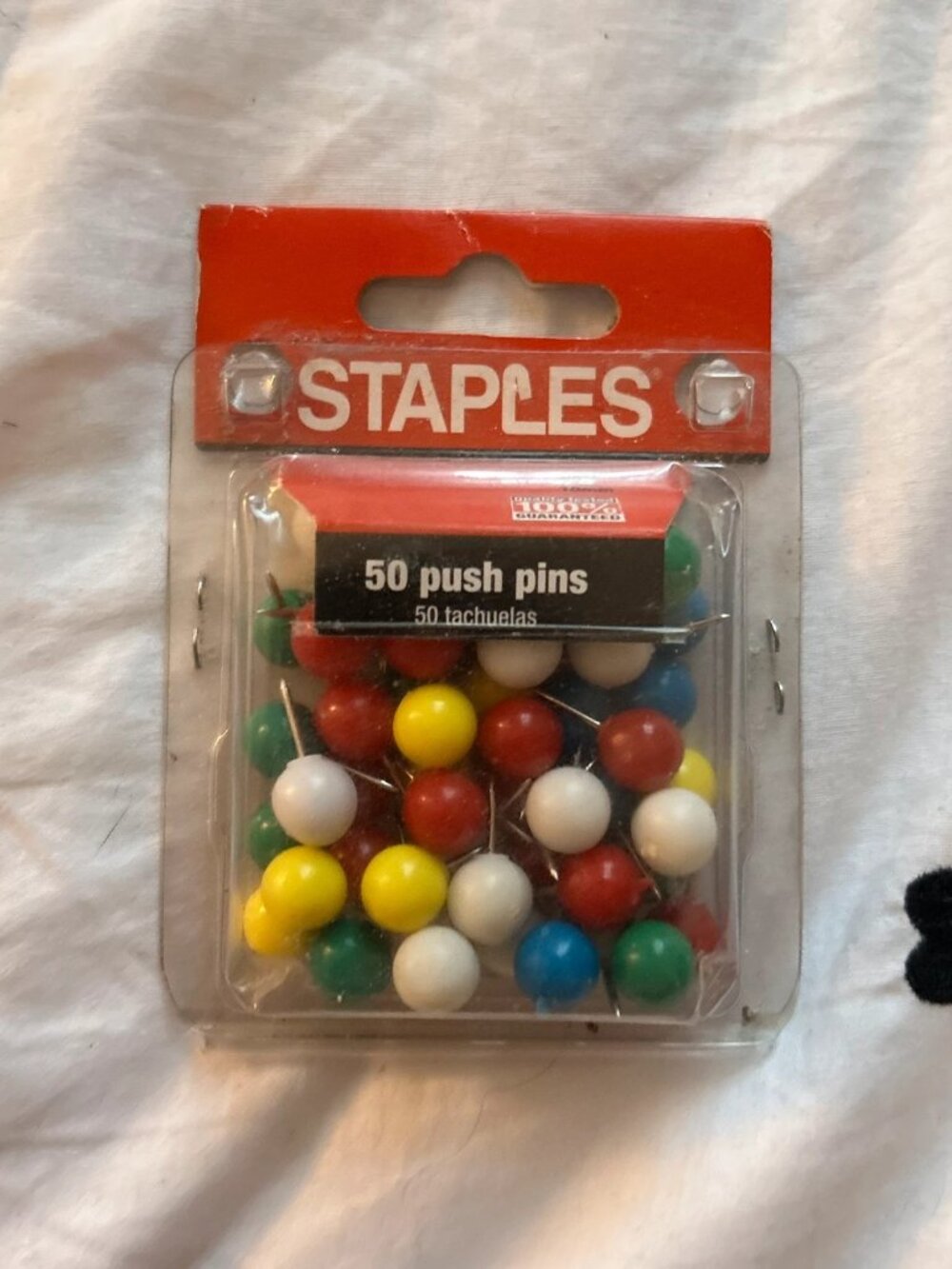 Staples 50 Push Round Pins